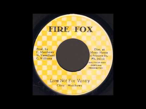 Clive Matthews ‎- Live Not For Vanity