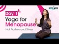 20 Minute Gentle Yoga For Menopause DAY 1 Hot Flashes Stress Relief Siddhi Yoga Ft Amrita