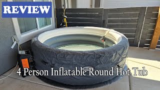 INTEX SimpleSpa Inflatable Hot Tub 4 Person Bubble Massage Spa Review