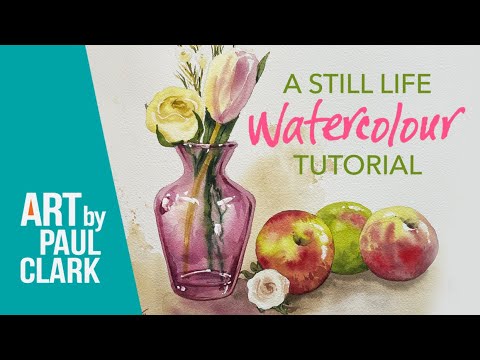 How to Paint a Still Life with a Glass Vase in Watercolour