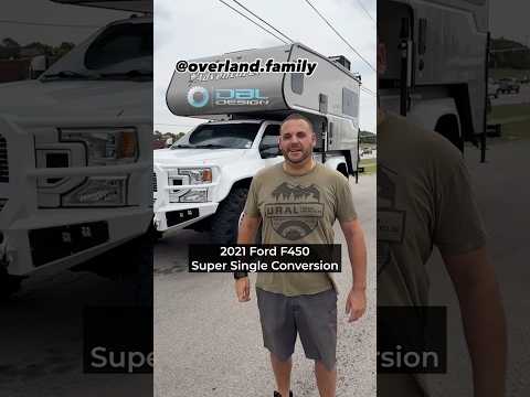 Super Single Conversion on 2021 Ford F450 of Overland Family (Florida)