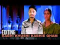 Kabhi Khushi Kabhie Gham Editing Scene Editing Screen Shahrukh Amitabhbachchan Kajal Bollywood