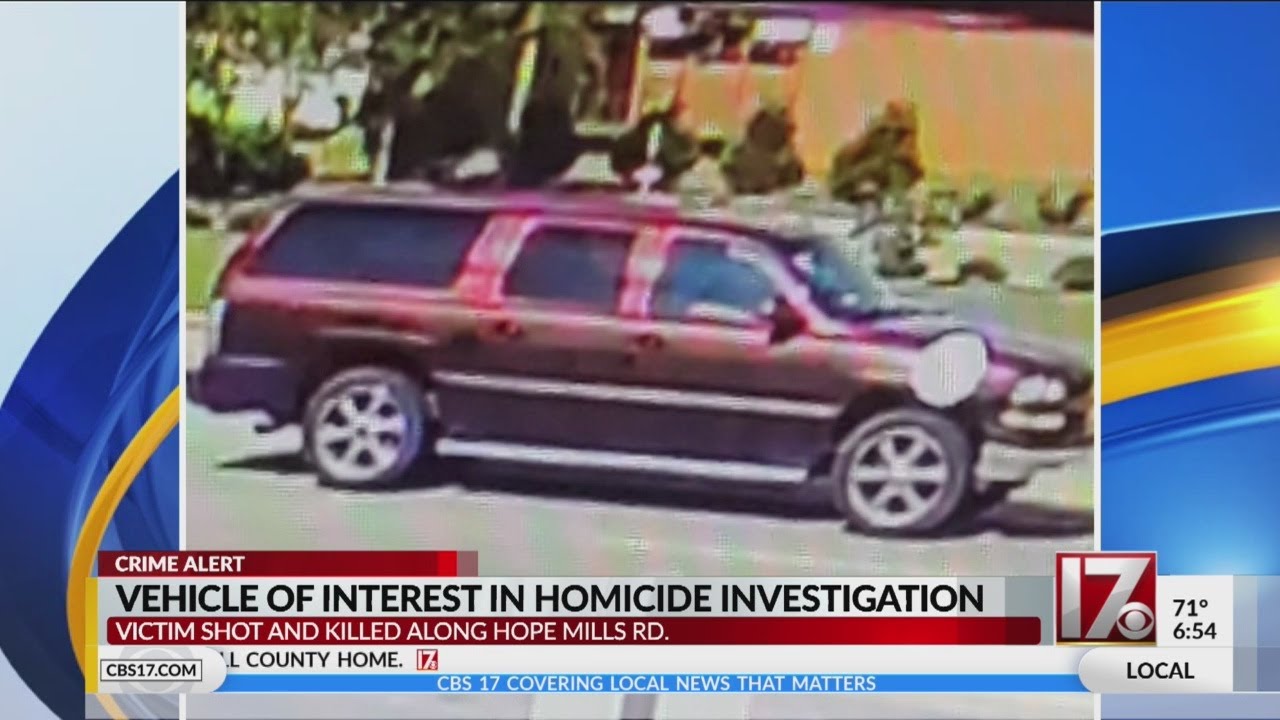 Fayetteville police looking for vehicle of interest in murder