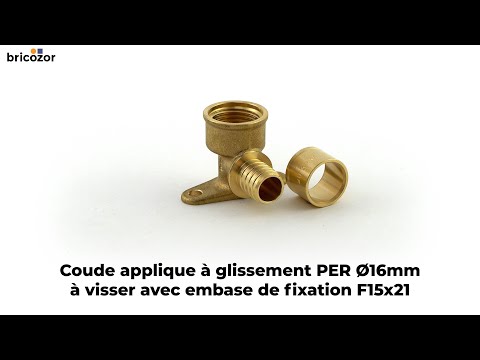 Coude PER à glissement femelle à visser avec embase de fixation BRICOZOR