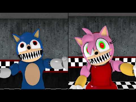 SCARY SONIC VS SCARY AMY ROSE JUMPSCARE - Roblox Piggy FANGAME