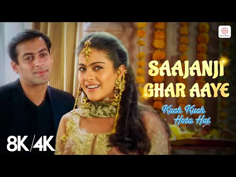 Saajanji Ghar Aaaye - 8K/4K Music Video | Salman Khan, Kajol | Jatin Lalit | Kuch Kuch Hota Hai