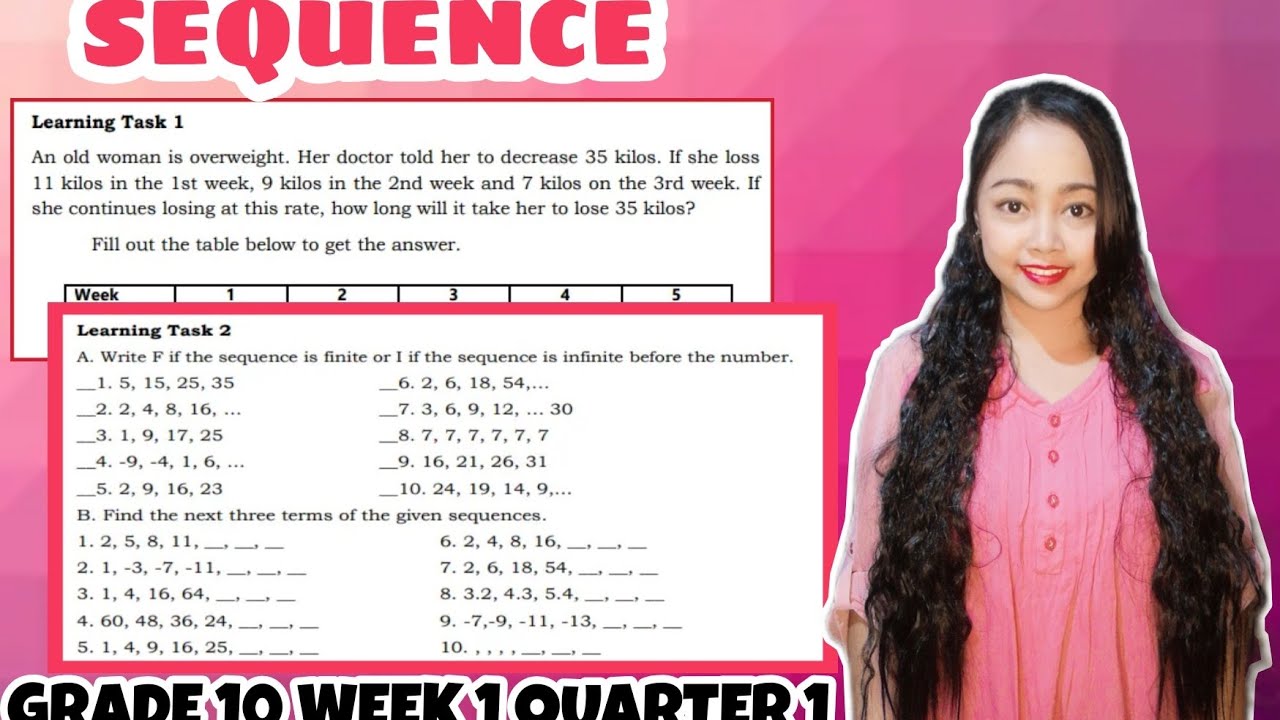 SEQUENCE | Grade 10 Week 1 1st Quarter Learning Task 1 & 2