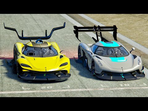 Koenigsegg Tornado Concept vs Koenigsegg Jesko GTR - Drag Race 20 KM