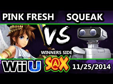 S@X - Pink Fresh (Peach, Pit) Vs. Squeak (Pacman, ROB) SSB4 Singles - Smash For Wii U