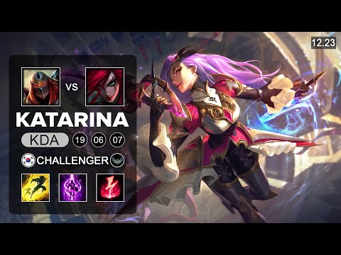 Katarina vs Zed Mid - KR Challenger - Patch 12.23 Season 12