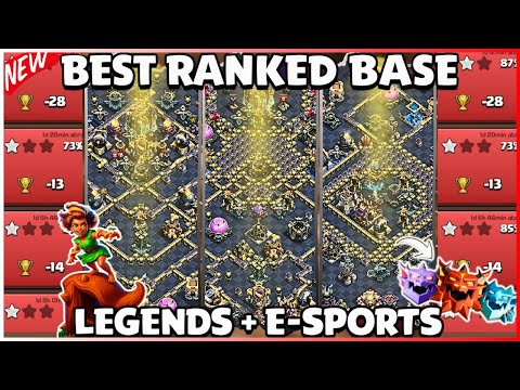 Best TH18 Legend + E-Sports Base Ranked - Anti 3 star Th18 Defence - Push Base th18 base Links!