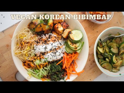 Vegan Korean Bibimbap | Korean bowl recipe