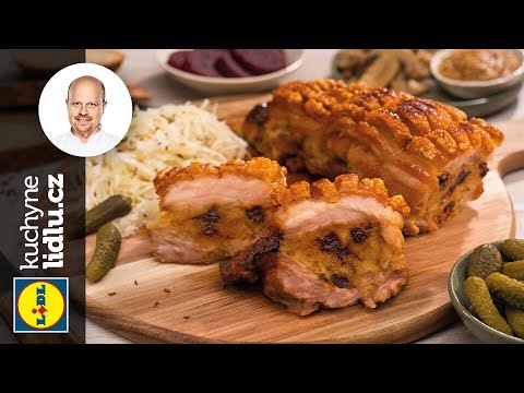 Plněný pečený bůček se zelným salátem - Roman Paulus - RECEPTY KUCHYNĚ LIDLU