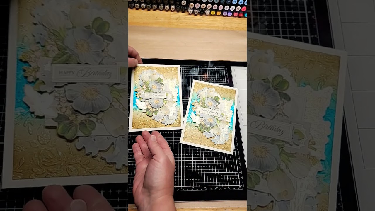 use the Anna Griffin climbing rose 3D embossing folder to make this beautiful card!