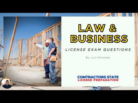Contractors License Law Practice Exam Questions