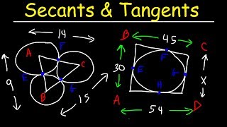 Tangent Lines &amp; Secant Lines of Circles, Walk Around Problem - Geometry