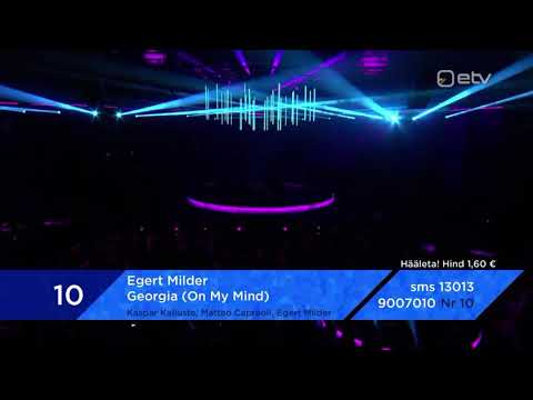 Egert Milder – Georgia (On My Mind) - LIVE at Eesti Laul 2020 Semifinal 1