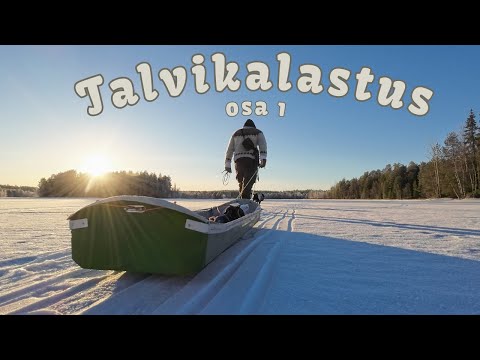 Uitetaan verkot jään alle osa 1 - Kalastusta mökillä Lapissa - #kalastus #hauki #kemijärvi #finland