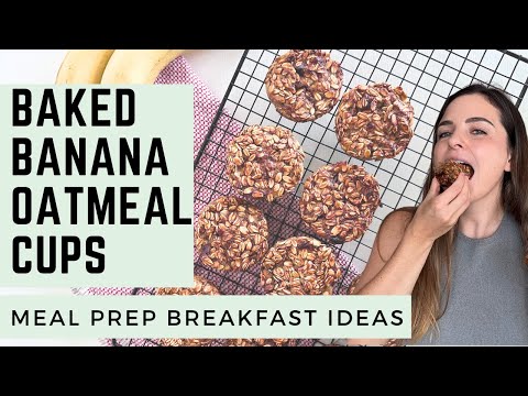 How To Make Baked Banana Oatmeal Cups | Easy Meal Prep Idea | VEGAN | GLUTEN FREE | HEALTHY
