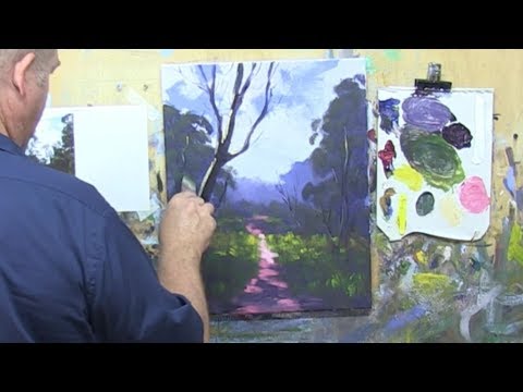 Learn To Paint TV E20 "A Country Path" Landscape Painting in Acrylic For Beginners.