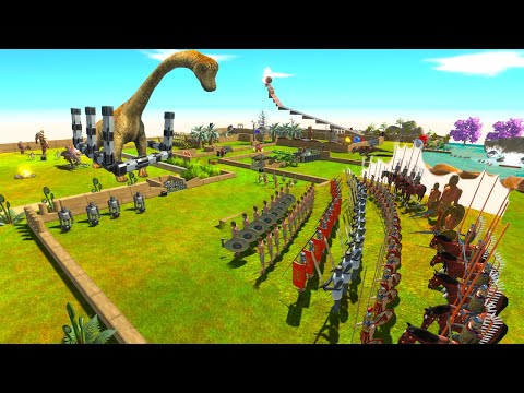 ANCIENT HUMANS SAVING HERBIVORE DINOSAURS in PARKOUR ROAD - ARBS