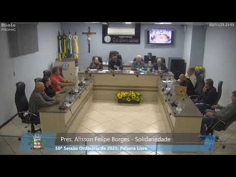50ª SESSÃO ORDINÁRIA DE 2025 - CÂMARA MUNICIPAL DE WENCESLAU BRAZ/PR