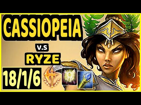 EIKA (CASSIOPEIA) vs RYZE - 18/1/6 KDA MID CHALLENGER GAMEPLAY - EUW