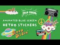 Animated Green Screen Retro Stickers