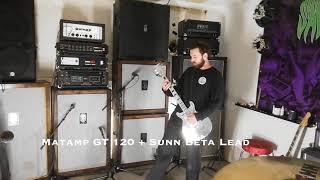 Video thumbnail for Pt 1.: Butcher by Cosmic Terror comparison Matamp GT120 vs. Sunn Beta Lead Tides Aluminium Guitar by Cosmic Terror