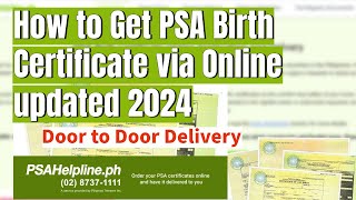 How to Get PSA Birth Certificate Online 2024