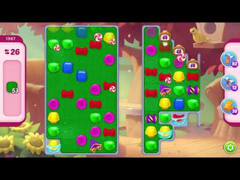 Homescapes Level 1987 With No Boosters - Super Hard Level - Candy Day: Maraschino Cherry Set