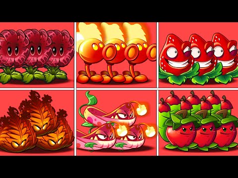 Random 6 Best Red Plants Battlez - Who Will Win? - PvZ 2 Plant Vs Plant
