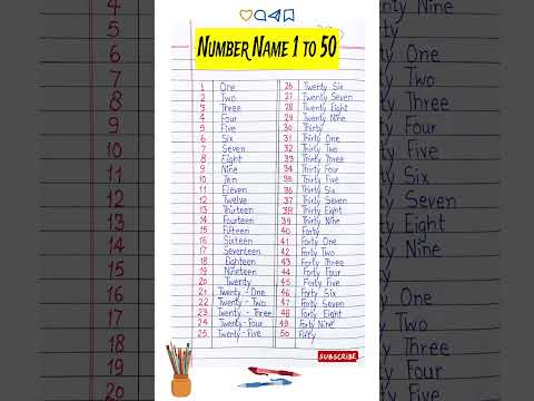 1 to 50 Numbers Names / NUMBER SPELLING  #shorts #viral #trending #youtubeshorts #ytshorts