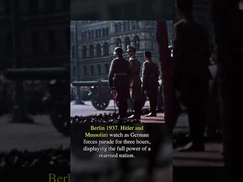 Rare Color Footage: Hitler and Mussolini at Berlin Parade, 1937 | Lost Film Rediscovered in 1988