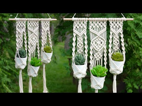 DIY Macrame Plant Hanger Easy NEW Diamond Design