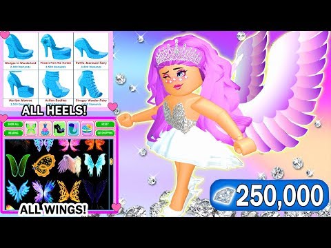 Spending 250000 Diamonds In Royale High Buying All Wings - leah ashe roblox royale high character