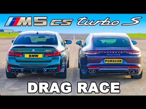 Thumbnail for BMW M5 CS v Porsche Panamera Turbo S  DRAG RACE by Porsche Panamera, Porsche, BMW, BMW M5