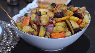 Delicious Oven Roasted Root Vegetables. A Thanksgiving Side Everyone Will Love.