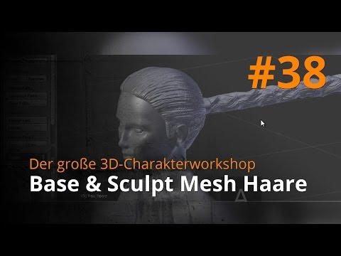 Blender 3D-Charakterworkshop Teil 1 | #38 - Base & Sculpt Mesh Haare