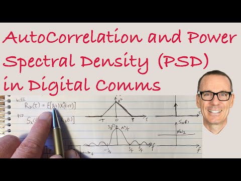 Autocorrelation and Power Spectral Density (PSD) Examples in Digital Communications