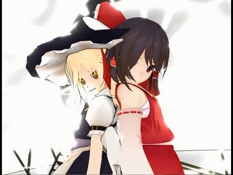 【MMD】Bad Apple!! （東方38人）【1080p】