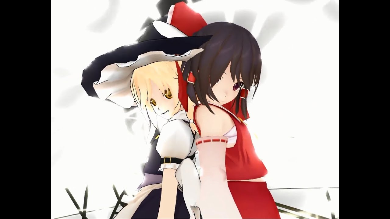 【MMD】Bad Apple!! （東方38人）【1080p】