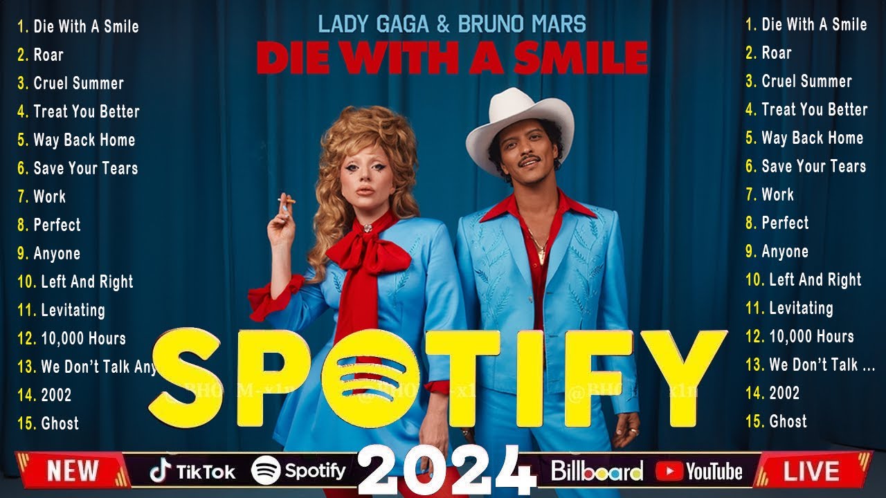 Bruno Mars, Lady Gaga, The Weeknd, Maroon 5, Adele, Dua Lipa, Rihanna - Billboard Top 50 This Week