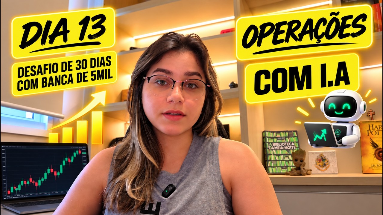📊 VLOG + OPERAÇÕES COM IA: DIA 13 | Desafio da Banca de R$5 MIL nas Opções Binárias