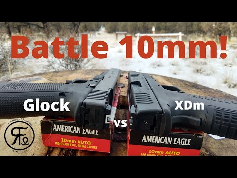 10mm Showdown.  Glock vs XDm