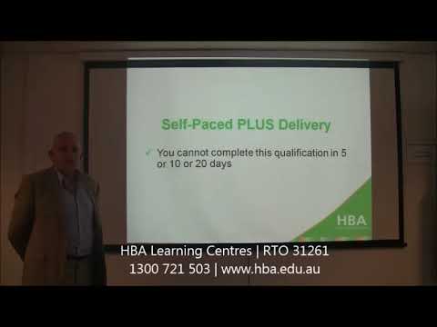 HBA Self-Paced PLUS Delivery: TAE40116 Certificate IV in Training and Assessment