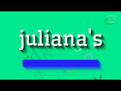 How to say "juliana's"! (High Quality Voices)