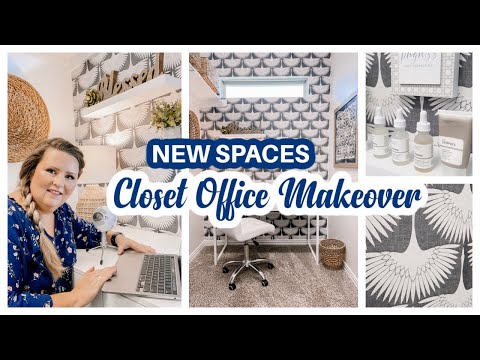 Closet Office Makeover:Closet Office Ideas:Peel and...
