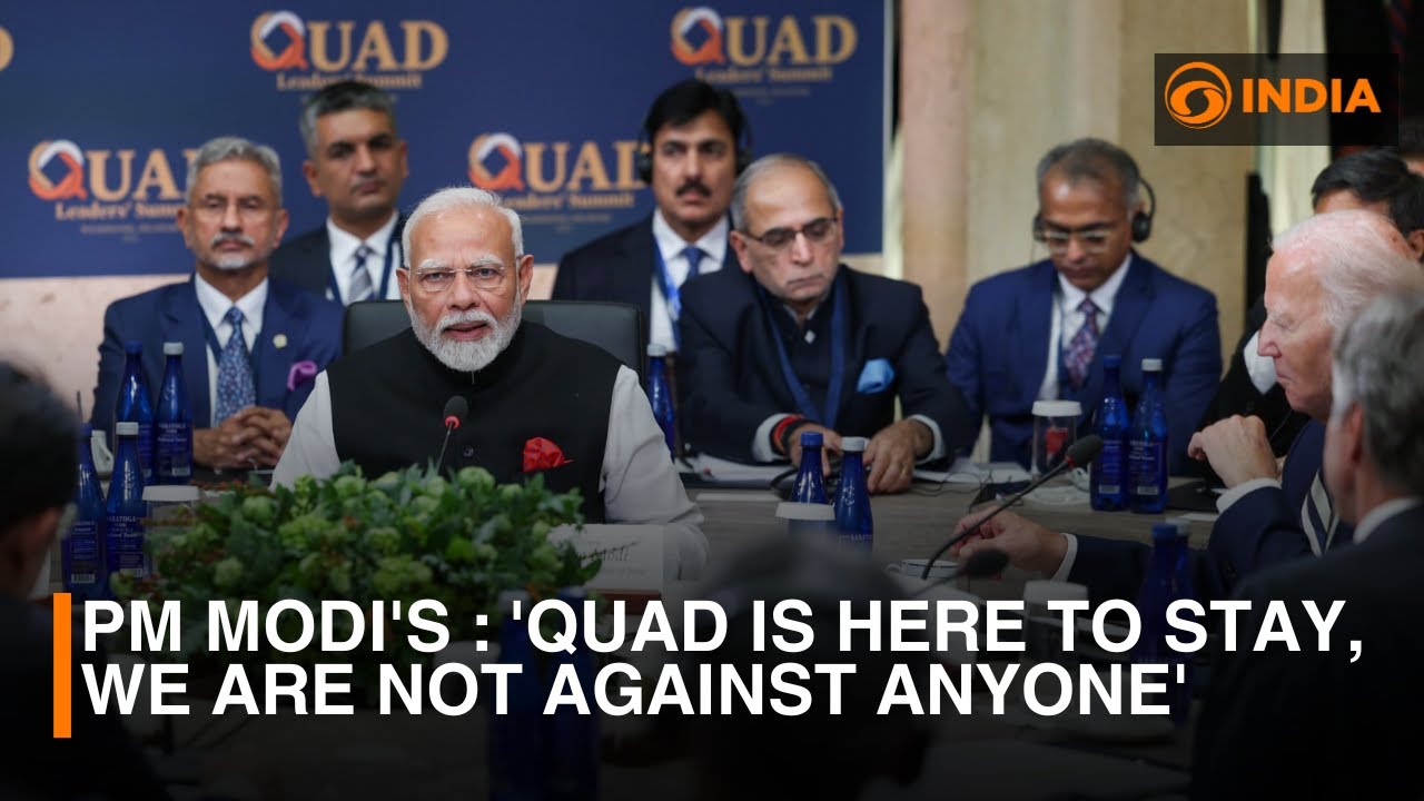 PM Modi's : 'Quad is here to stay, we are not against anyone' | DD India News Hour