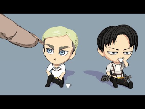 BEAST TITAN  FINGER VS LEVI- Attack on titan